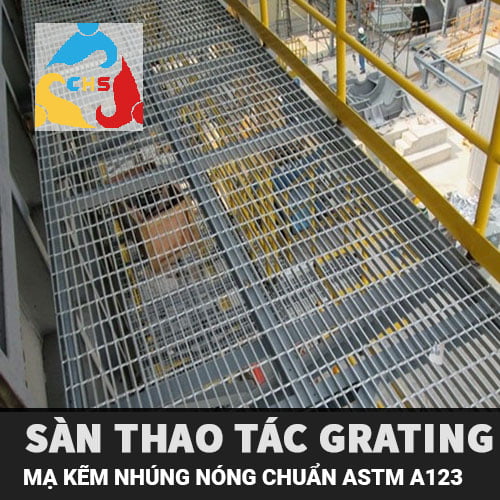 Bậc cầu thang grating mạ kẽm